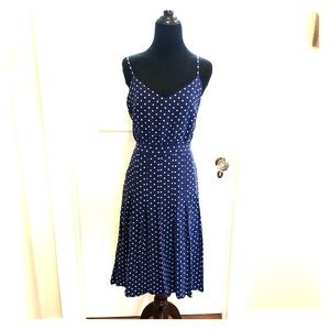 J crew navy/white polka dot dress